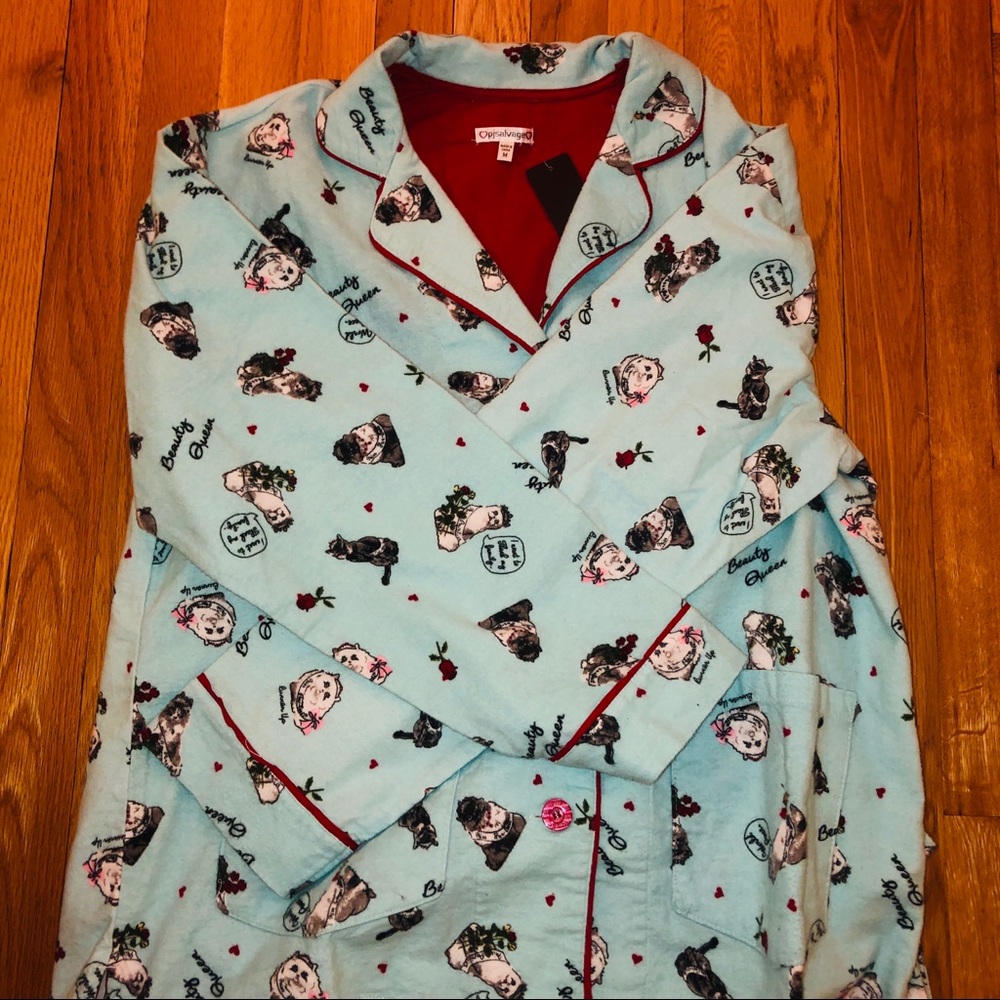 NWT PJ Salvage Blue Cat “Beauty Queen” Pajamas